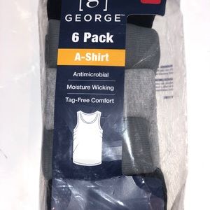 6 PACK A-LINE Shirts: SMALL